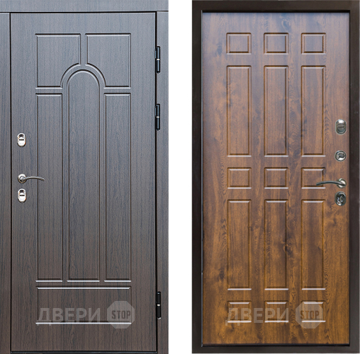 Входная металлическая Дверь Престиж TERMO с терморазрывом Арка Спарта Дуб в Бронницах