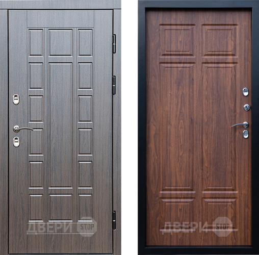 Входная металлическая Дверь Престиж TERMO с терморазрывом Престиж Премиум Орех темный в Бронницах