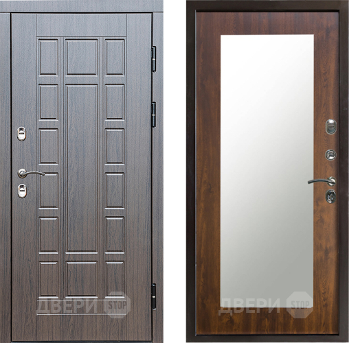 Входная металлическая Дверь Престиж TERMO с терморазрывом Престиж Зеркало пастораль Дуб в Бронницах