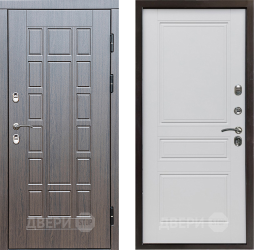 Входная металлическая Дверь Престиж TERMO с терморазрывом Престиж Классика Белый матовый в Бронницах