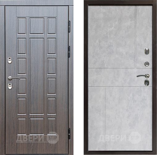 Входная металлическая Дверь Престиж TERMO с терморазрывом Престиж Горизонт Бетон светлый в Бронницах