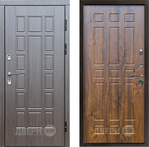 Входная металлическая Дверь Престиж TERMO с терморазрывом Престиж Спарта Дуб в Бронницах
