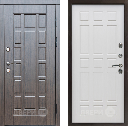 Входная металлическая Дверь Престиж TERMO с терморазрывом Престиж Спарта Лиственница белая в Бронницах