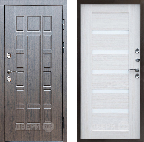 Входная металлическая Дверь Престиж TERMO с терморазрывом Престиж Царга Лиственница белая в Бронницах