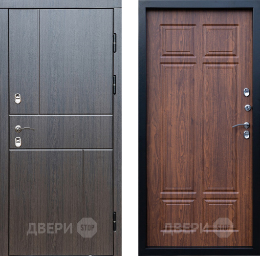 Входная металлическая Дверь Престиж TERMO с терморазрывом Горизонт Венге Премиум Орех темный в Бронницах