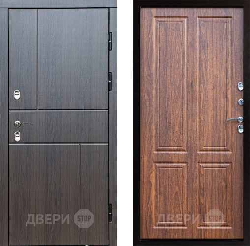 Входная металлическая Дверь Престиж TERMO с терморазрывом Горизонт Венге Премиум Орех светлый в Бронницах