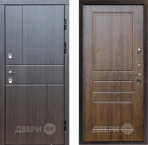 Входная металлическая Дверь Престиж TERMO с терморазрывом Горизонт Венге Классика Дуб в Бронницах