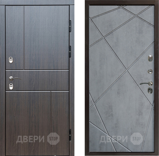 Входная металлическая Дверь Престиж TERMO с терморазрывом Горизонт Венге Лучи Бетон темный в Бронницах