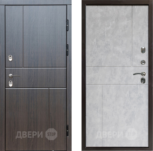 Входная металлическая Дверь Престиж TERMO с терморазрывом Горизонт Венге Горизонт Бетон светлый в Бронницах