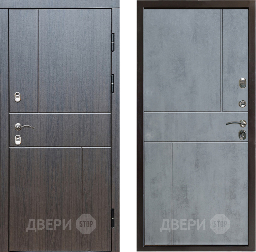 Входная металлическая Дверь Престиж TERMO с терморазрывом Горизонт Венге Горизонт Бетон темный в Бронницах