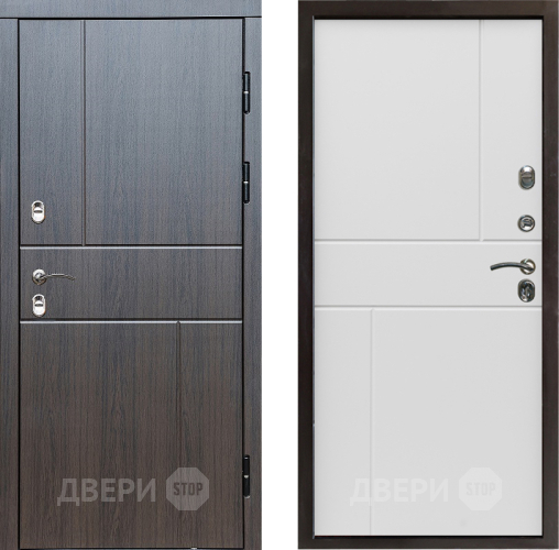 Входная металлическая Дверь Престиж TERMO с терморазрывом Горизонт Венге Горизонт Бетон белый в Бронницах