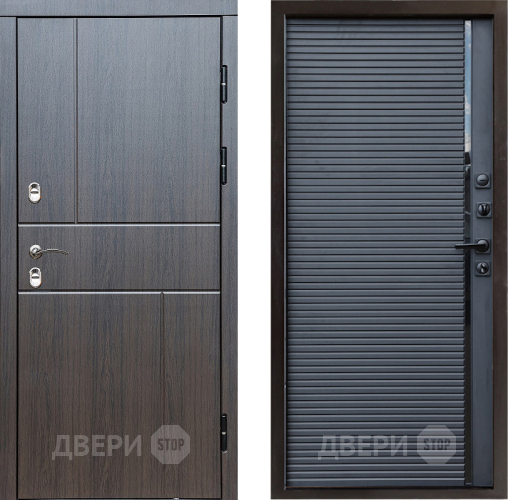 Входная металлическая Дверь Престиж TERMO с терморазрывом Горизонт Венге Porte Черный кварц в Бронницах