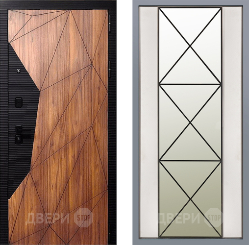 Дверь Заводские двери Морра Зеркало Перфекто Структурное дерево в Бронницах