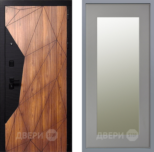 Дверь Заводские двери Морра Зеркало Модерн Грей софт в Бронницах