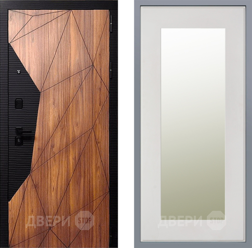 Дверь Заводские двери Морра Зеркало Модерн Белый софт в Бронницах