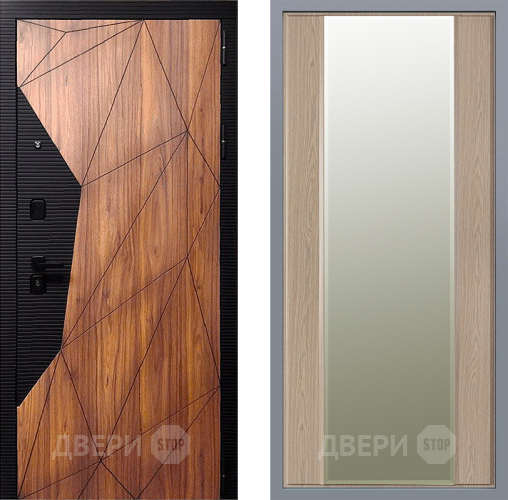 Дверь Заводские двери Морра Зеркало Макси Беленый дуб в Бронницах