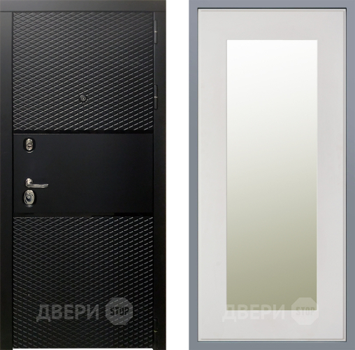 Дверь Заводские двери Тефлон Зеркало Модерн Белый софт в Бронницах