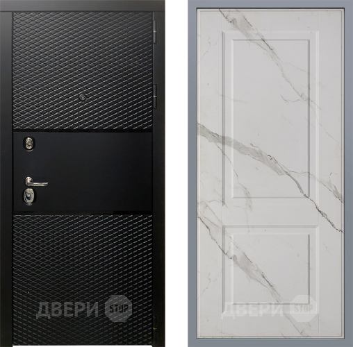 Дверь Заводские двери Тефлон Доррен Мрамор белый в Бронницах