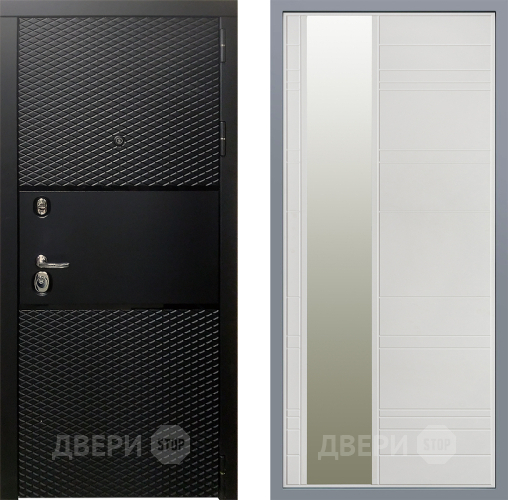 Дверь Заводские двери Тефлон Зеркало Лира Белый софт в Бронницах