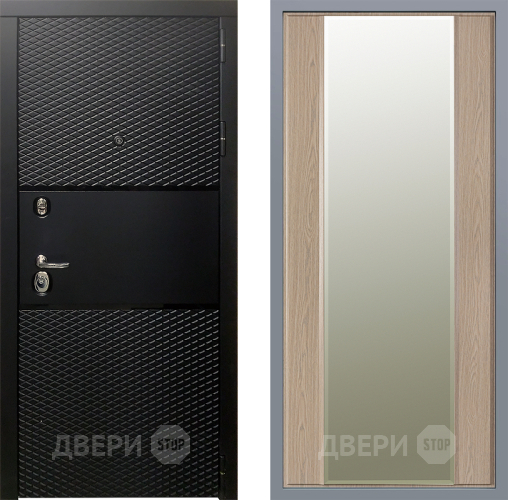 Дверь Заводские двери Тефлон Зеркало Макси Беленый дуб в Бронницах