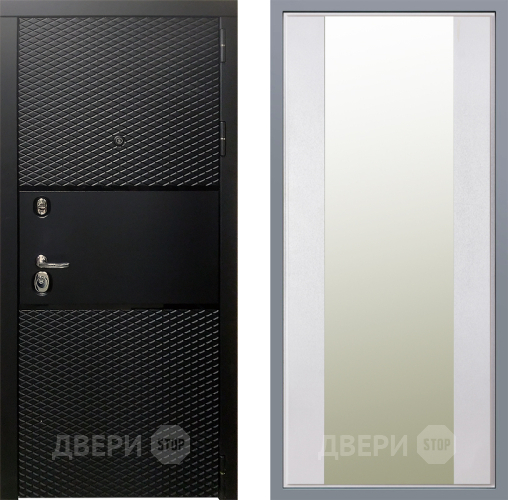 Дверь Заводские двери Тефлон Зеркало Макси Белый шелк в Бронницах