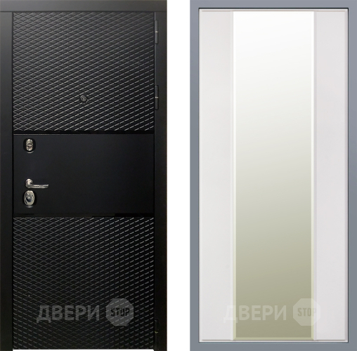 Дверь Заводские двери Тефлон Зеркало Макси Белый матовый в Бронницах