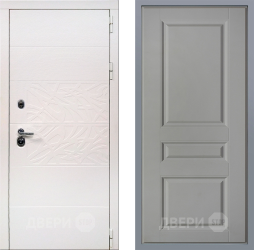 Дверь Заводские двери Дэко Вайт Стокгольм Грей софт в Бронницах