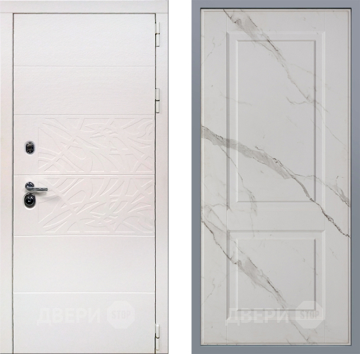 Дверь Заводские двери Дэко Вайт Доррен Мрамор белый в Бронницах
