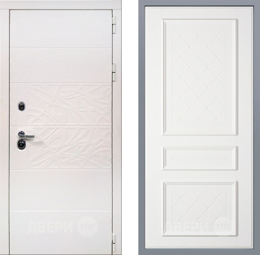 Дверь Заводские двери Дэко Вайт Урбино Белый софт в Бронницах