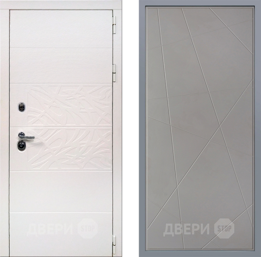 Дверь Заводские двери Дэко Вайт Флитта Грей софт в Бронницах