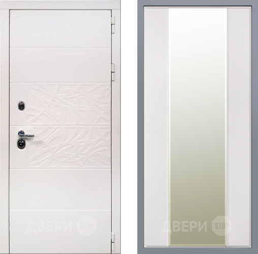 Дверь Заводские двери Дэко Вайт Зеркало Макси Белый матовый в Бронницах