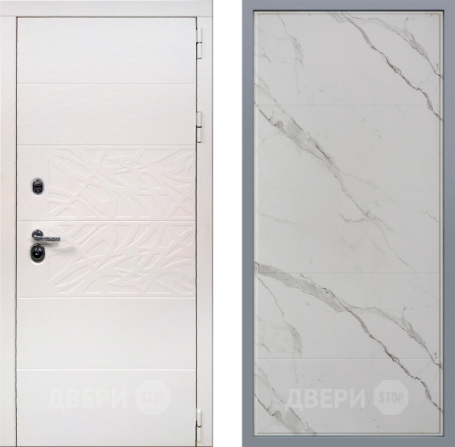Дверь Заводские двери Дэко Вайт Тривия Мрамор белый в Бронницах