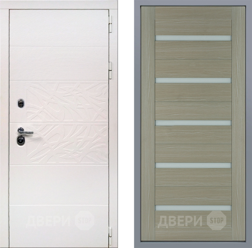 Дверь Заводские двери Дэко Вайт СБ-1 Капучино в Бронницах