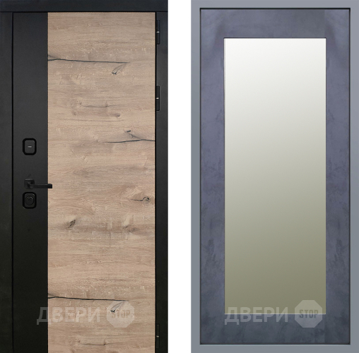 Дверь Заводские двери Ларте Зеркало Модерн Бетон темный в Бронницах