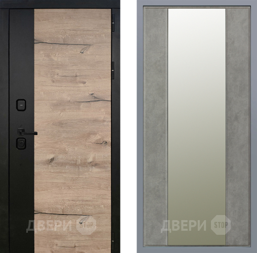 Дверь Заводские двери Ларте Зеркало Макси Бетон темный в Бронницах