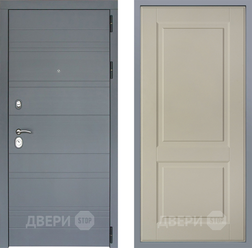 Дверь Заводские двери Лира Софт графит Доррен Шампань в Бронницах