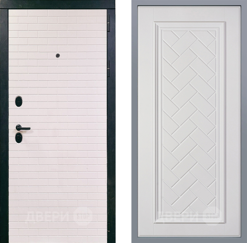 Дверь Заводские двери Сохо Упра Белый софт в Бронницах