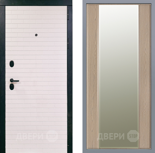 Дверь Заводские двери Сохо Зеркало Макси Беленый дуб в Бронницах