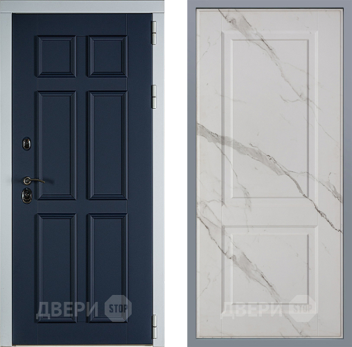 Дверь Заводские двери Стокгольм Доррен Мрамор белый в Бронницах