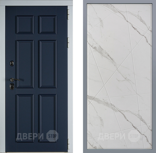 Дверь Заводские двери Стокгольм Флитта Мрамор белый в Бронницах