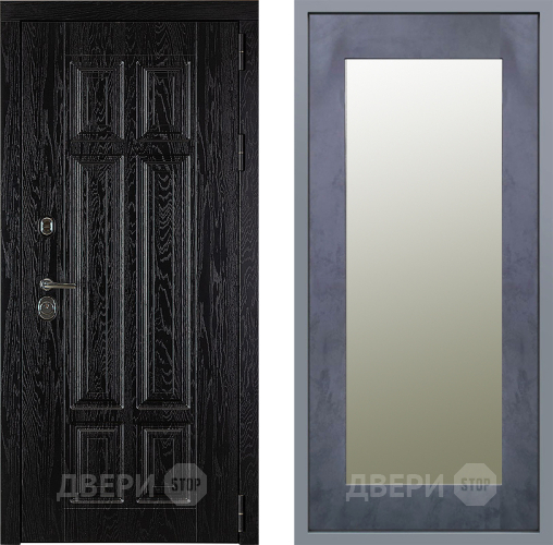 Дверь Заводские двери Мюнхен Зеркало Модерн Бетон темный в Бронницах