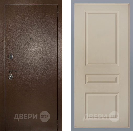 Дверь Заводские двери Эталон 3к антик медь Стокгольм Шампань в Бронницах