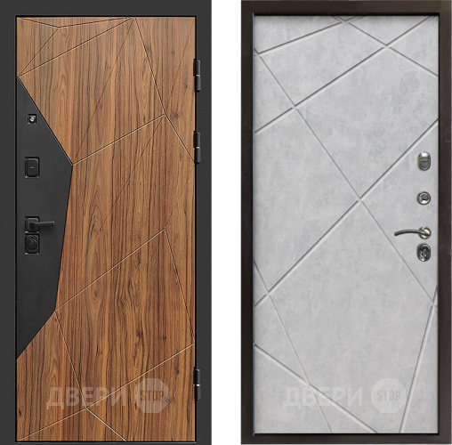 Входная металлическая Дверь Престиж Avangard Лучи Бетон светлый в Бронницах