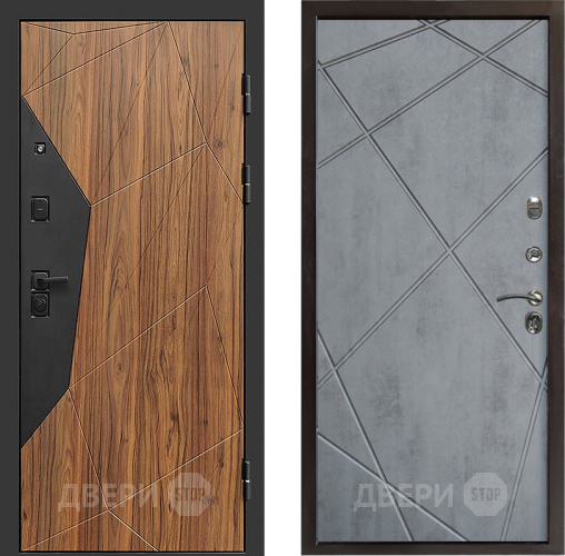 Дверь Престиж Avangard Лучи Бетон темный в Бронницах