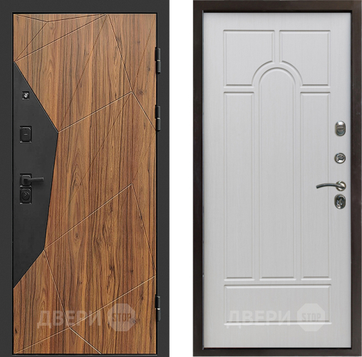 Входная металлическая Дверь Престиж Avangard Арка Лиственница белая в Бронницах