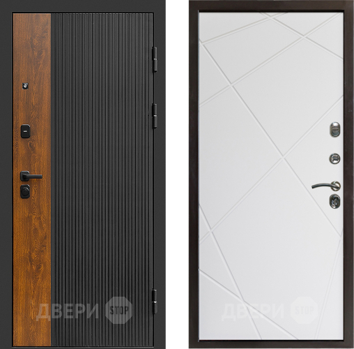 Входная металлическая Дверь Престиж Prestizh Лучи Бетон белый в Бронницах