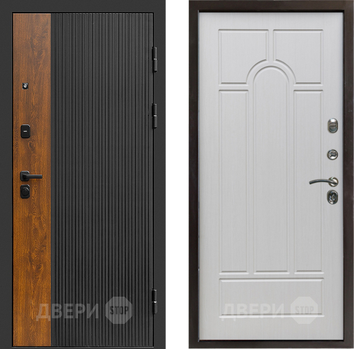 Входная металлическая Дверь Престиж Prestizh Арка Лиственница белая в Бронницах