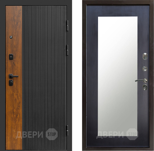 Входная металлическая Дверь Престиж Prestizh Зеркло Пастораль Венге в Бронницах