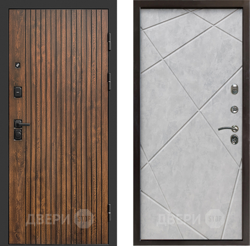 Входная металлическая Дверь Престиж Tvist Лучи Бетон светлый в Бронницах