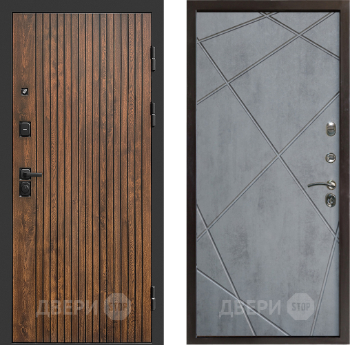 Входная металлическая Дверь Престиж Tvist Лучи Бетон темный в Бронницах